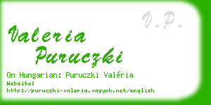 valeria puruczki business card